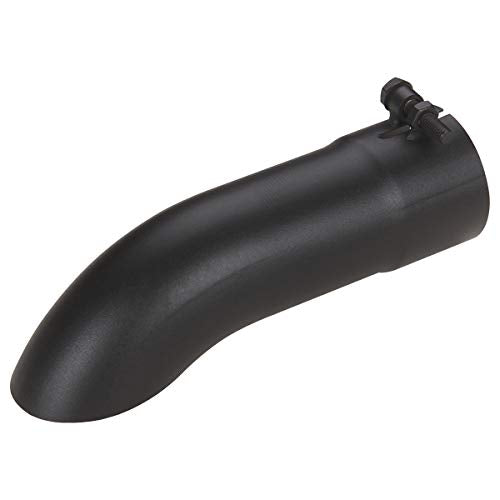 LCGP 2.5 Inch Inlet Turn Down Bolt On Exhaust Tip, Standard 2 1/2 Inch Inside Diameter Turndown Exhaust Tailpipe Tip, Black Powder Coated Stainless Steel, 9 Inch Length - size: 2.5 Inch, style: Black