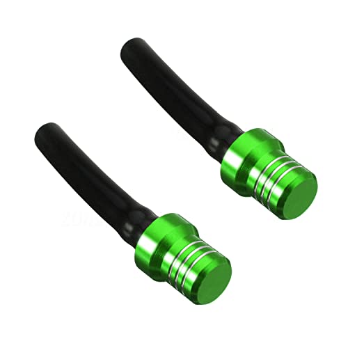 2Pcs ATV Gas Tank Vent Hose Air Vent Hose Gas Fuel Cap Universal CNC Tube One Way Valve Aluminum Breather for KLX110 KX65 - color: Green