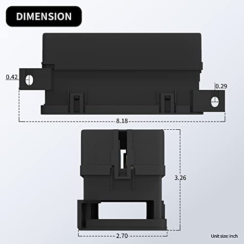 RVBOATPAT 12V Fuse Relay Box with 6 Relays and 11 Way ATC/ATO Blade Fuses, Pre-Wired Fuse and Relay Box 12 Vlot Relay Fuse Box Block for Automotive Marine Boat - color: 6 Relays and 11 Way Fuses