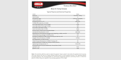 Amalie Blue HI-Temp #2 Grease (160-68326-93) 1 lb Tub, Pack of 12 | Made in USA - size: 1 Pound