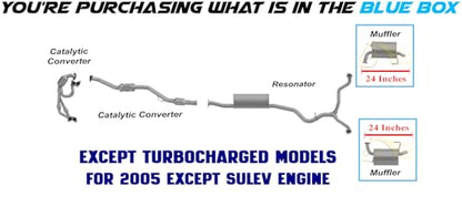 Exhaust Pair of Muffler Compatible for 2005-2009 Subaru Outback 2.5L | Stainless Steel | Northeastern Exhaust | Free Gaskets Included | Direct-Fit Replacement