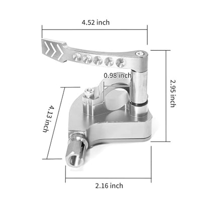 EATAKWARD Universal Billet CNC 7/8 inch ATV Throttle Lever Thumb Controller Thumb Throttle Replacement for Yamaha Raptor 350 660 700 HD TRX Replacement for Suzuki LTR450 250 500 LTZ400 250 etc - color: Silver