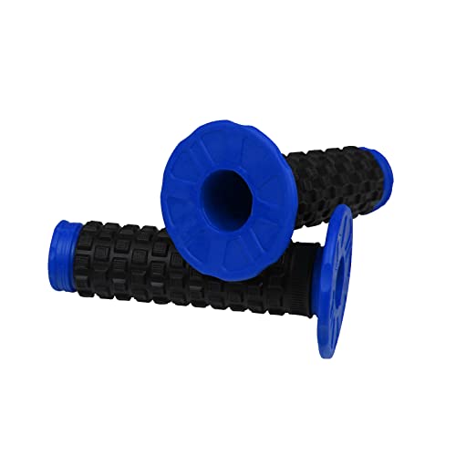 Motorcycle Grips 7/8" Dirt Bike Grips Pillow Top Anti-Slip Advanced Rubber Grips for CR CRF - color: Blue