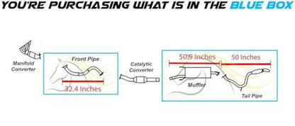 Northeastern Exhaust | Front Pipe, Muffler, Resonator Exhaust System Kit Compatible for RAV4 2006-2008 2.4L | RAV4 2009-2012 2.5L | Free Gaskets, Clamp, Hangers, and Spring Bolt Kit Included