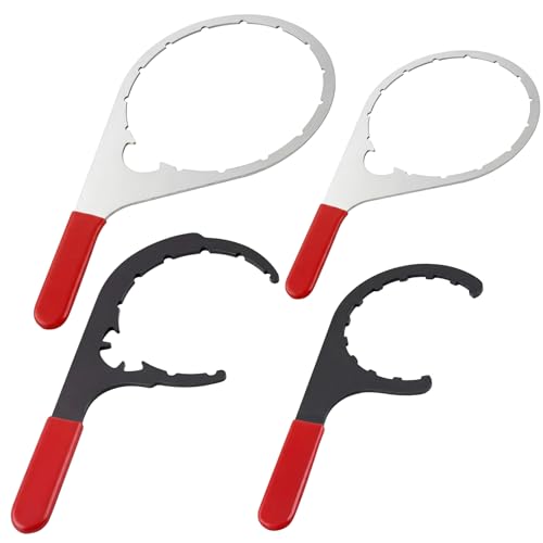 4 Pcs Fuel Filter Wrench 4.6'' & 5'' & 6'' & 8'' Red - color: Red, size: 4.6'' & 5'' & 6'' & 8''