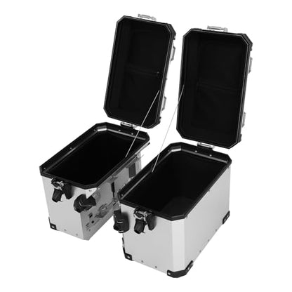 TCMT 48L Saddlebags Panniers Side Case Luggage Bag Fit For BMW R1200GS Adventure 2013-2018 R1250GS 2019-2024 F850GS 2017-2022 F900GS 2023-2025 - color: Chrome, size: Saddlebag