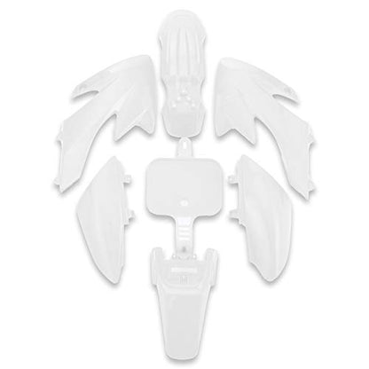 CRF50 XR50 Plastics Fender Fairing Kit for 50-160cc Dirt Bike，white - color: white