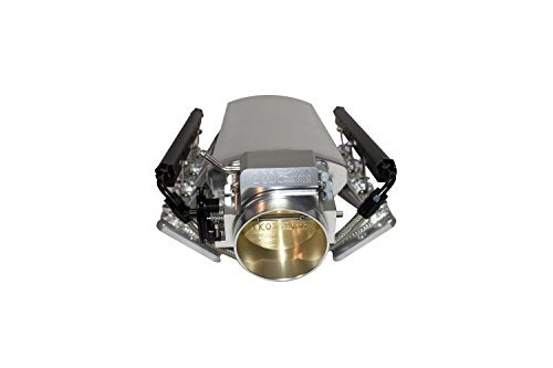 A-Team Performance Sheet Metal LS Swap Upper Intake Manifold - Silver, 102mm EFI Throttle Body, 15° Opening - TIG-Welded T6061 Aluminum - Compatible with Chevrolet, GMC & Pontiac LS1/LS2/LS6