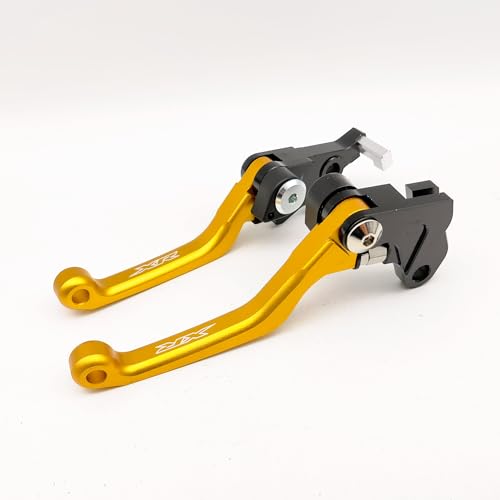 Dirt Bike Brake Clutch Levers Adjustable Replacement for Honda XR150L 2023-2024 Red Black (Golden) - color: Gold