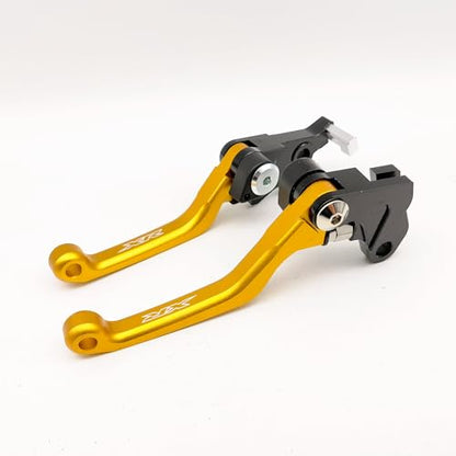 Dirt Bike Brake Clutch Levers Adjustable Replacement for Honda XR150L 2023-2024 Red Black (Golden) - color: Gold