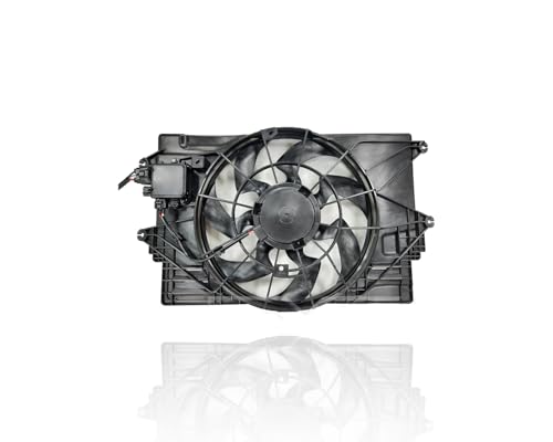 Dual Radiator and Condenser Fan Assembly - Cooling Direct Compatible/Replacement for '19-21 Hyundai Veloster, 20-23 Kia Soul 4Cy/1.6T - 25380J3280