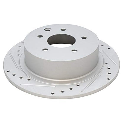 TRQ Performance Front and Rear Brake Rotor Set G Coated Drilled and Slotted - style: BRA15035