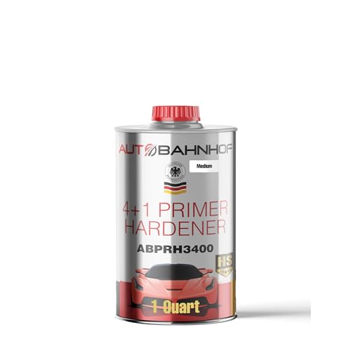AB-PR 3400 4:1 HS Urethane Medium Hardener - High Performance, Durable, Medium Speed Curing Hardener for 2K Urethane Primers, Automotive & Industrial Use – 1 Quart - color: Medium Hardener