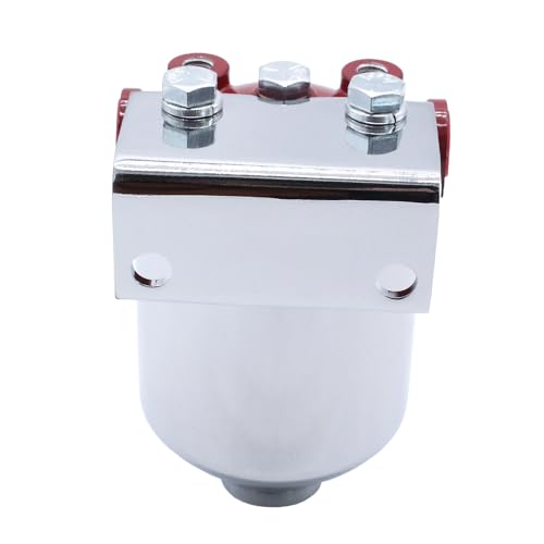 Inline Canister Large Fuel Filter Frame 3/8 NPT Inlet Outlet Racing 10 Micron