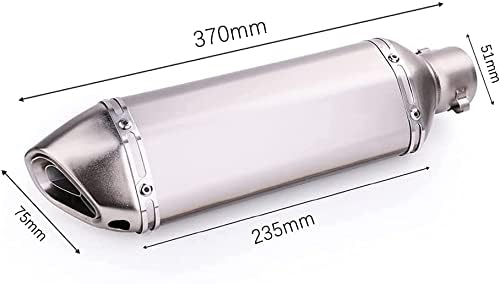 Motorcycle Exhaust Muffler, Titanium, 1.5-2" Inlet