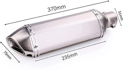 Motorcycle Exhaust Muffler, Titanium, 1.5-2" Inlet