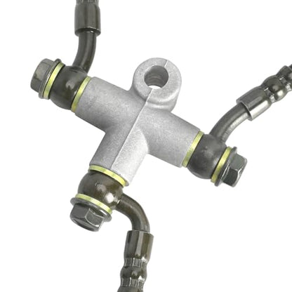 Twin Caliper Hydraulic Rear Brake Assembly with Master Cylinder & Lever for Rear Drive ATV Quad Trike