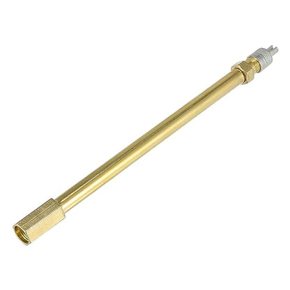 X AUTOHAUX 2pcs 140mm/5.51" Long Brass Auto Tire Valve Extension Adaptor Air Tyre Stem Extender Inflation Stright Bore for Car Truck Motorcycle Bike Scooter - size: 140mm