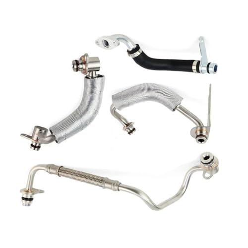 Turbocharger Coolant & Oil Line Kit for BMW N20 N26 Engines – F10 F20 F30 F22 X1 X3 X4 X5 Z4 (2010-2018) – Replaces 11538663516 11538663517 11428626652 11428626653 – Complete Supply & Return Hose Set