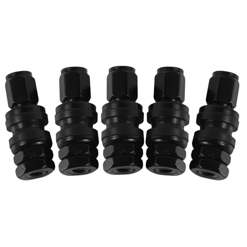 TR33E/VS33 Black Tubeless Metal Clamp-in Valve Stems, 0.453" /11.3mm+0.4mm Valve Hole Dia, Length 1.3", Aluminum Alloy, Pack of 5 - size: TR33E 5pcs