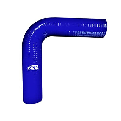 2.5" ID, 8" Leg Length 90 Degree Elbow Silicone Coupler Hose, 4-Ply Reinforced Universal Silicone Pipe Hose Turbo Intake Tube Intercooler Piping Blue - color: Blue, size: 2.5" ID