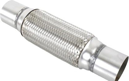 3" X 8" /12" Universal Stainless Steel Exhaust Flex Pipe， Double Braid Exhaust Flex Tube For Heavy Duty and Cars - size: 3”X8"/12"