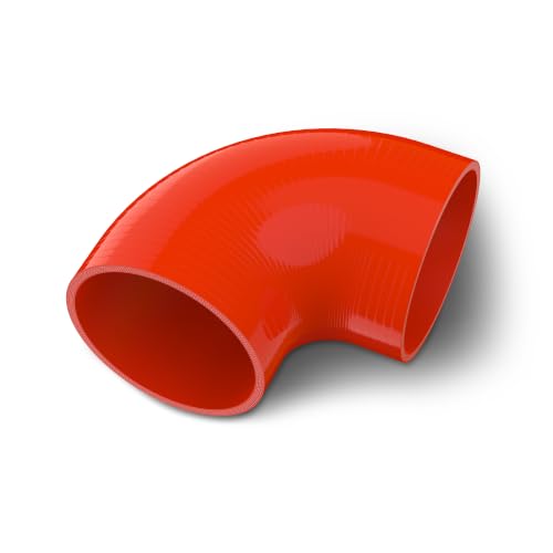 Endure 90 Degree Silicone Elbow Intake Hose 4-Ply, 4"(102mm) - Red - color: Red, size: ID - 4Inch(102mm)