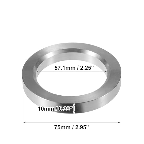 X AUTOHAUX 4pcs OD 75mm to ID 57.1mm Aluminum Alloy Car Hub Centric Rings Wheel Bore Center Spacer - size: 75mm ID to 57.1mm OD
