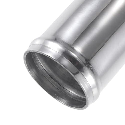 X AUTOHAUX OD 2" 51mm Length 3" 76mm Aluminum Alloy Tube Intercooler Pipe Straight Air Intake Tube with 2 Clamps Silver Tone for Car - size: OD 2"(51mm)