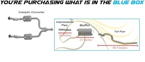 Exhaust Cat-back System Kit for 1999-2004 Ford Mustang 3.8L