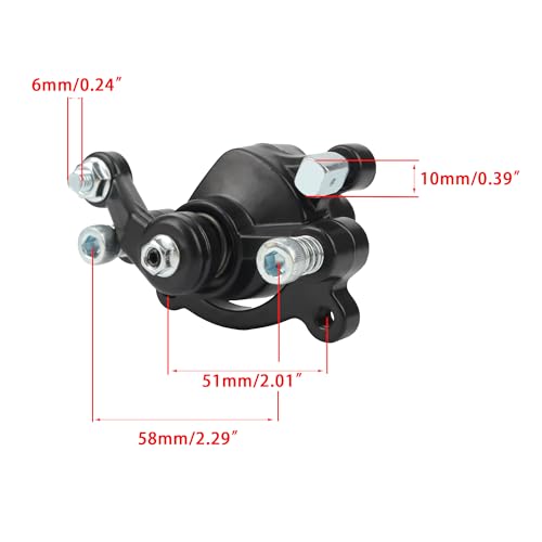 Front and Rear Disc Brake Caliper with Pads Compatible with 2 Stroke 47cc 49cc Pocket Bike Mini Dirt Bike Scooter ATV MBX10 MBX11 MBX-10 MBX-11 80cc MM-B80 - color: Front and Rear Disc Brake Caliper with Pads