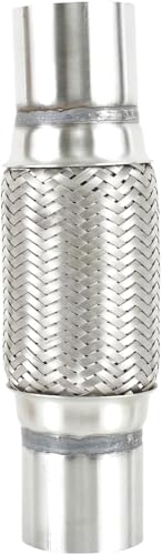 2" X 6" /10" Universal Stainless Steel Exhaust Flex Pipe,Double Braid Exhaust Flex Tube For Heavy Duty and Cars - size: 2”X6"/10"