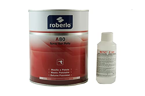 Roberlo A80 Spray Gun Putty - Versatile Automotive Repair Filler for Metal & Plastic, High-Performance Formula, Ideal for Car Body Repair