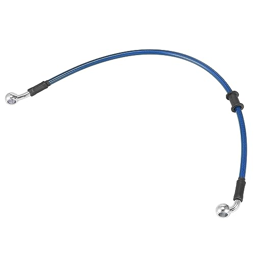 Motoforti Universal 50cm 19.69" Motorcycle Brake Clutch Oil Hose Line Pipe Hydraulic Reinforced Stainless Steel Braided Blue - color: Blue, size: 20 Inch