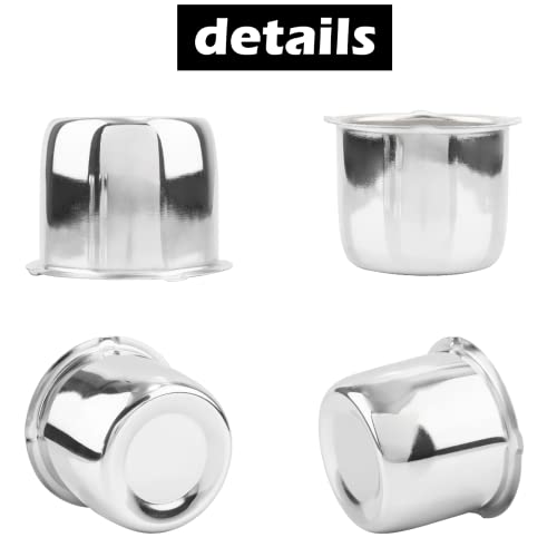 4Pcs 3.15" OD 2.68" H Push Through Trailer Wheel Center Cap for Rim - color: Chrome, size: 3.15" Hub 2.68" H