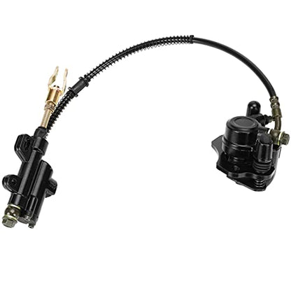 FVRITO Rear Brake Master Cylinder Caliper Assembly for 50cc 70cc 90cc 110cc 125cc Taotao Boulder B1 Coolster 3050HD 3050C 3125R Peace Chinese ATV Quad Mini 4 Wheeler Motorsports Scooter Black - color: Black