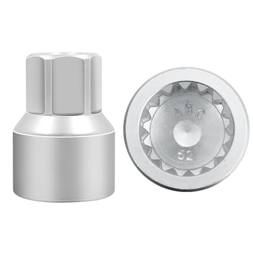 ABC-52 16Pt Outer Ring 4mm Wheel Locking Nut Key for Porsche VW - color: ABC-52 Outer ring thickness: 4mm