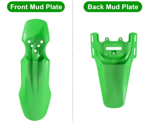 Plastics Fender Kit with Black Seat for Honda CRF50 XR50 Chinese 50cc 70cc 90cc Dirt Pit Bike (Green) - color: Green