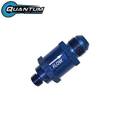 QFS Fuel Pump Outlet Check Valve Fitting, 6AN Inlet to -10AN Outlet, E85 Compatible, Compatible w/External Performance Pumps Including Bosch 044