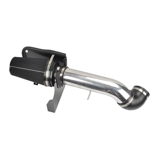 4" Cold Air Intake System + Heat Shield Compatible with GMC/Chevy - color: Black & Silver