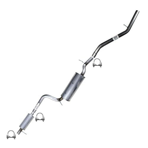 Northeastern Exhaust | Stainless Steel Resonator, Muffler, and Tail Pipe Cat-Back Exhaust System Kit Compatible for Mazda 3 2004-2009 2.3L | Automotive Replacement Parts | Free Clamps Included