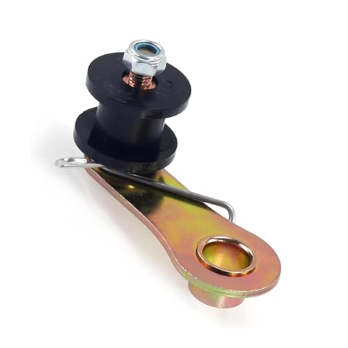 Chain Roller Tensioner, Heavy Duty Iron Rust-Proof Chain Sprocket Guide with Spring, Motorcycle Chain Adjustment Accessory, Compatible with 110cc 125cc 140cc Dirt Pit ATV Mini Bike (Black)