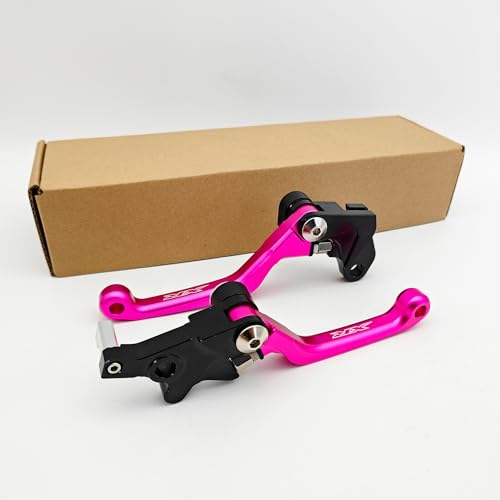 Dirt Bike Brake Clutch Levers Adjustable Replacement for Honda XR150L 2023-2024 Red Black (Pink) - color: Pink