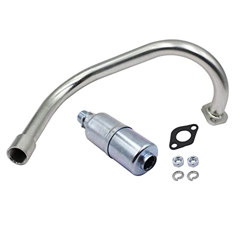 Exhaust with Muffler for Hemi Predator 212cc 6.5hp Honda GX160 GX200 Powerhorse 208cc DuroMax 7 Hp Go Kart and Mini Bike