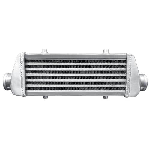 Universal Intercooler 18.5''x6.6''x2.7" Front Mount Intercooler 2.2'' Inlet and Outlet Aluminum Turbo Intercooler Direct Replacement for Any Turbo Charger system - size: 18.5''x6.6''x2.7" 2.2''