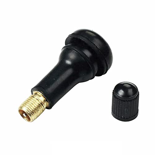 50PCS TR413 Snap-in Tire Valve Stems Short Black Rubber Valve - color: 50PCS, size: TR413