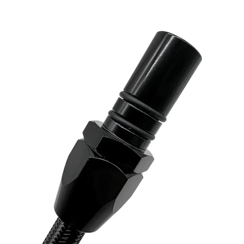 HAHAHA TH350 BellHousing Mount Dipstick（17.9 inch）.TH350/Turbo 350 Short Flexible Braided Transmission Dipstick Compatible with Chevy/GM TH350 Turbo 350, (Black) - color: Black