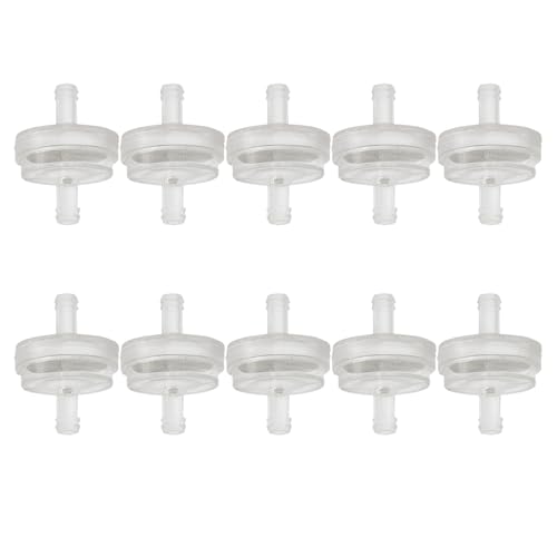 1/4" Universal Small Engines Inline Fuel Line Filters Fit for Dirt Bike, ATV, Motorcycle, UTV, Snowmobile with 1/4" fuel lines(10/pack)
