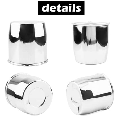 4Pcs 4.25" OD 4.25" H Push Through Trailer Wheel Center Cap for Rim - color: Chrome, size: 4.25" Hub 4.25" H