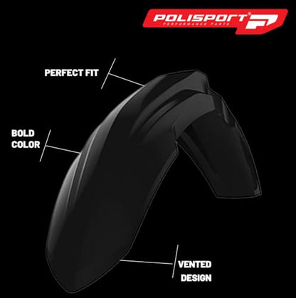 Polisport Motocross (MX) Restyling Kit for Honda CR125/250 (2004-07) Dirt Bike – OEM Quality, Durable, Flexible & Perfect Fit – Black